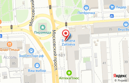 Ресторан быстрого обслуживания Жар-Пицца на Московском проспекте, 82 на карте
