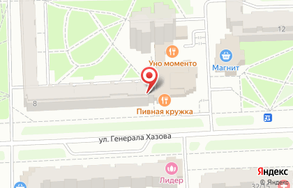 Магазин МарВик на улице Генерала Хазова, 8 в Пушкине на карте