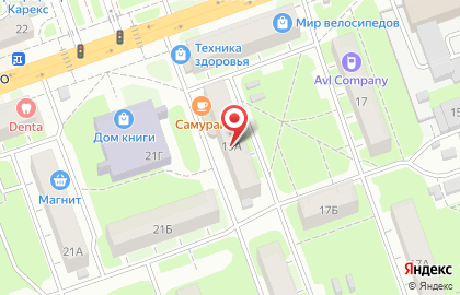 Городское кафе САМУРАЙ на проспекте Циолковского, 19а в Дзержинске на карте