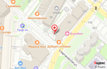 Автокомплекс Меридиан на Спартаковской улице на карте