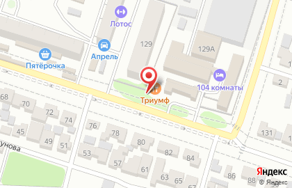 Банкетный зал Триумф на улице Циолковского на карте