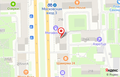 Театральная касса Билетер на Московском проспекте, 216 на карте