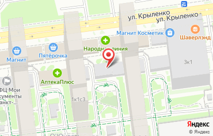Студия дизайна Евгении Литвиновой на улице Крыленко на карте