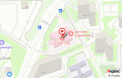 Городская поликлиника №219 на бульваре Яна Райниса на карте