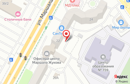 Центр почерковедческих экспертиз на улице Маршала Жукова на карте