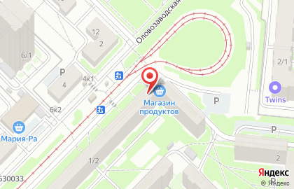 Кировский район Киоск по продаже фруктов и овощей в Кировском районе на карте