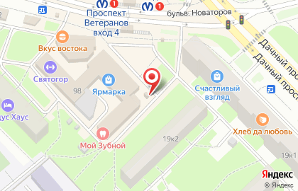Магазин овощей и фруктов на проспекте Ветеранов на карте