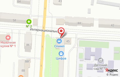 Магазин автозапчастей Олимп на улице Азина на карте