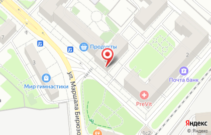 Мини-маркет на улице Маршала Бирюзова на карте
