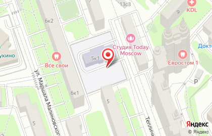 Курчатовская школа в Москве на карте