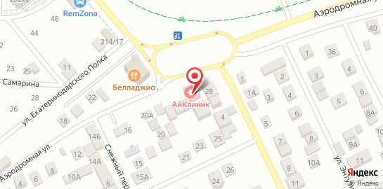 Медицинский центр АйКлиник на Аэродромной улице на карте