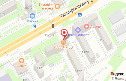 Ресторан Додо Пицца на Таганрогской улице на карте