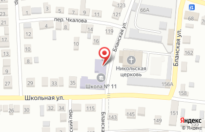Основная общеобразовательная школа №11 в Борисоглебске на карте
