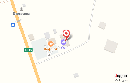 Мотель УЮТ в Астрахани на карте