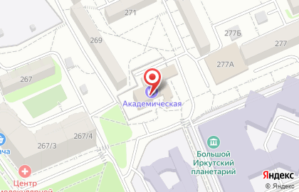 Гостиничный комплекс Академическая в Свердловском районе на карте