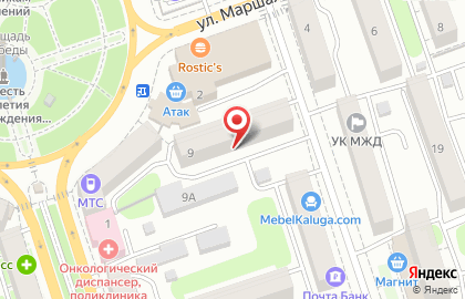 Компания Калуге Окна на площади Победы на карте