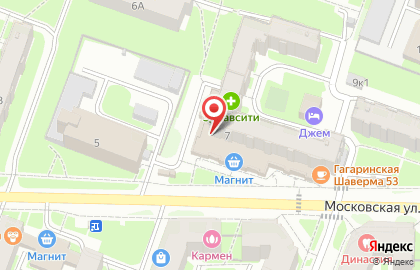 Банкомат АК БАРС БАНК на Московской улице на карте