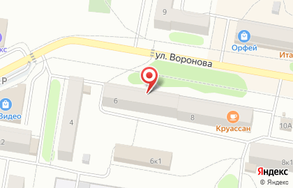 Туристическое агентство География на улице Воронова на карте