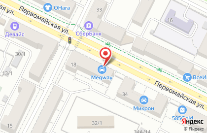 Белорусский трикотаж, ИП Суетинова Е.Ю. на Первомайской улице на карте