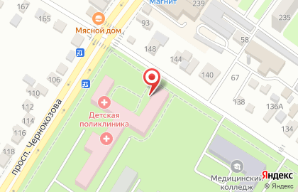 Детская городская больница на улице Шевченко на карте