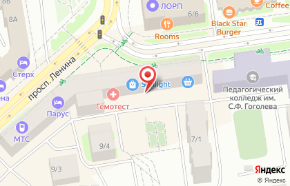 Агентство иностранных языков Ин-Яз на проспекте Ленина на карте