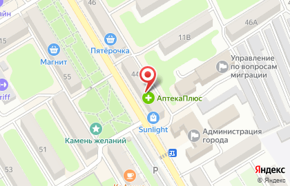 Южный двор, магазин хозтоваров и бытовой химии на улице Обороны на карте