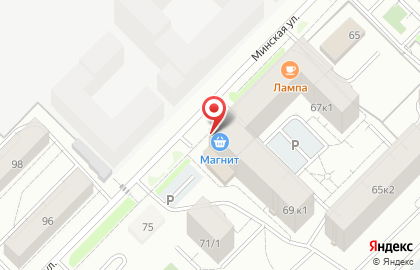 Супермаркет Магнит на Минской улице на карте