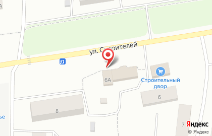 Магазин хозяйственных товаров на улице Строителей на карте