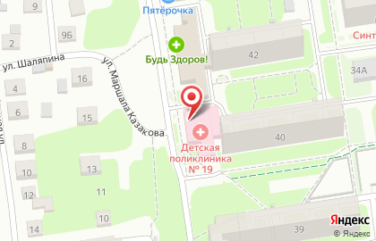Детская городская поликлиника №19 на Гордеевской улице на карте