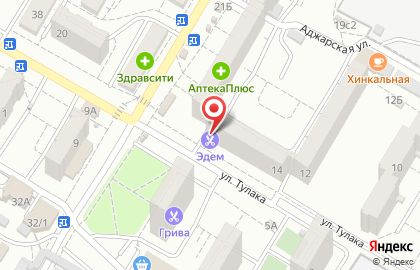 Парикмахерская Эдем в Советском районе на карте