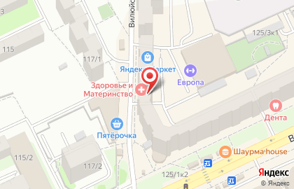 Медицинский центр Здоровье и Материнство на Выборной улице на карте