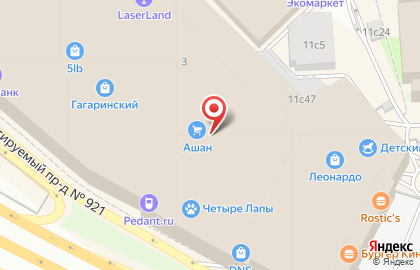 Ашан на Ленинском проспекте на карте