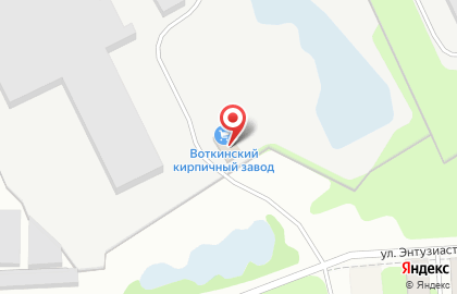 Кирпичный завод Воткинский на карте
