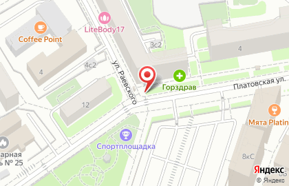 Киоск по продаже печатной продукции, район Дорогомилово на Платовской улице на карте