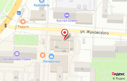 Магазин кондитерских изделий на улице Жуковского на карте