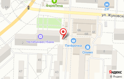 Магазин кондитерских изделий Сладкоежка на улице Жуковского на карте