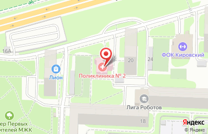 Детская городская поликлиника №13 на улице Владимира Высоцкого на карте