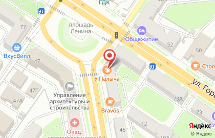 Продуктовый магазин У Палыча на улице Горького на карте