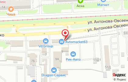 Магазин автозапчастей ГАЗель на улице Антонова-Овсеенко на карте