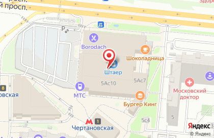 Служба доставки готовых блюд МИЛТИ в ТЦ Штаер-Чертаново на карте