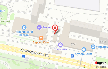 Ремонт холодильников ЮВАО на Краснодарской улице на карте