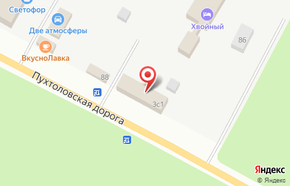 Азимут на Пухтоловской дороге на карте