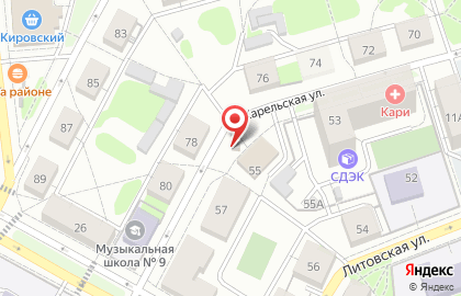 Киоск по продаже фруктов и овощей в Октябрьском районе на карте