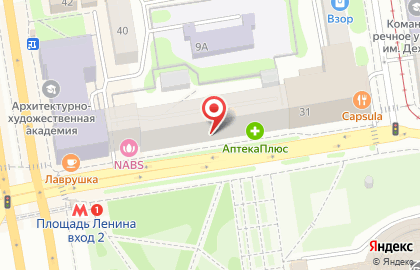 Ювелирный салон Карат на метро Площадь Ленина на карте