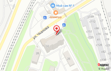 Супермаркет Магнит у дома в Октябрьском городке на карте