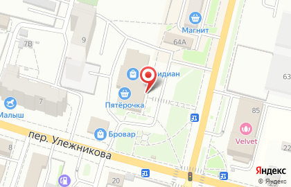 Универсам Пятёрочка на проспекте Ленина на карте