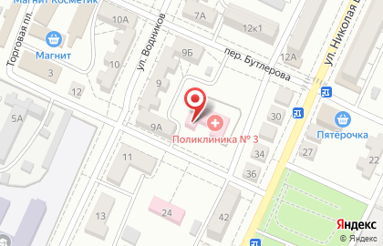 Астраханская клиническая больница на улице Капитана Краснова на карте