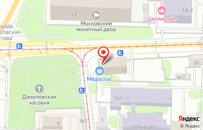 Магазин Монастырский мед на улице Даниловский Вал на карте