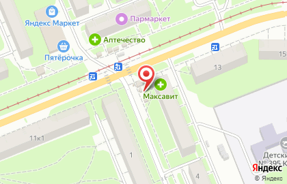 Киоск по продаже фруктов и овощей на улице Бориса Корнилова 2А на карте