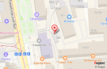 Коворкинг-центр Synergy Space на Семёновской набережной на карте